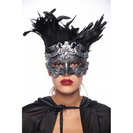 KAYSO Feather Vintafe Silver Angel  Swan Mask FGM008SL